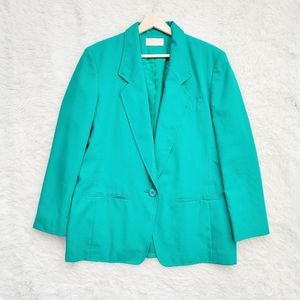 Pendleton Vintage Green Single Button Blazer‎